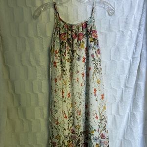 sleeveless floral dress